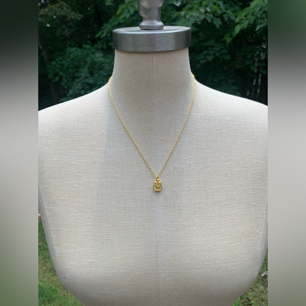 NWT Sterling Silver Plated Gold Tone Chain & Alarm Clock Charm Necklace - Picture 4 of 10